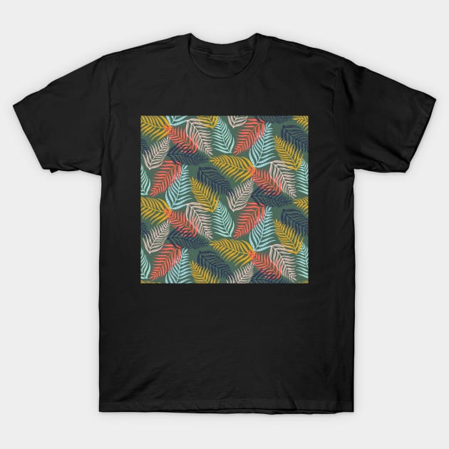 Palm leaf pattern l T-Shirt by Papergrape